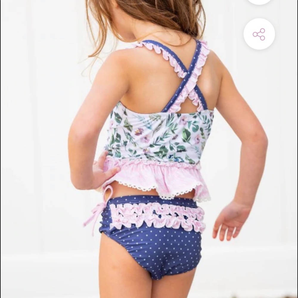 CHEEKY PLUM 4T Ruffle Bikini Selah Tankini